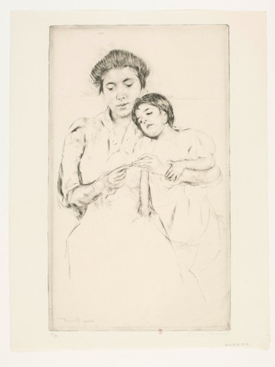 Leçon de crochet - Mary Cassatt