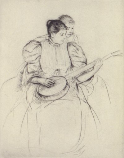 La leçon de banjo - Mary Cassatt