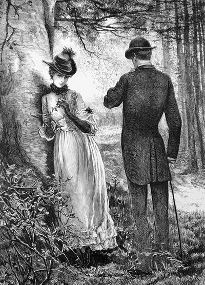 Un couple en train de courtiser - Mary Ellen Edwards