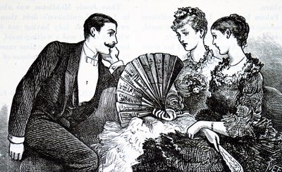 Une jeune femme riche utilisant un éventail - Mary Ellen Edwards