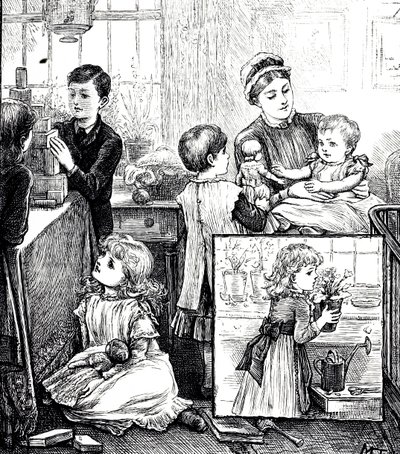 Gravure représentant une scène régulière d