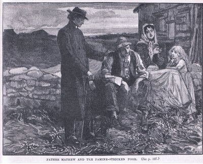 Le père Matthew et les pauvres affamés, 1845 - Mary L. Gow
