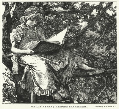 Felicia Hemans lisant Shakespeare - Mary L. Gow