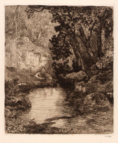 (Trois jeunes filles à la rivière) - Mary Nimmo Moran