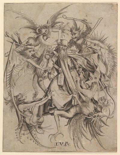 Saint Antoine tourmenté par des démons, fin 15ème siècle - Master FVB