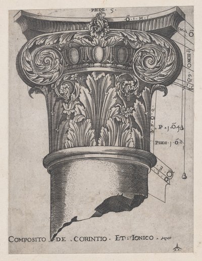 Speculum Romanae Magnificentiae: Composite de Corinthien et Ionique, vers 1537 - Master GA