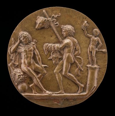 Hercule avec des figures bacchiques, seconde moitié du 15ème siècle - Master IO.FF.