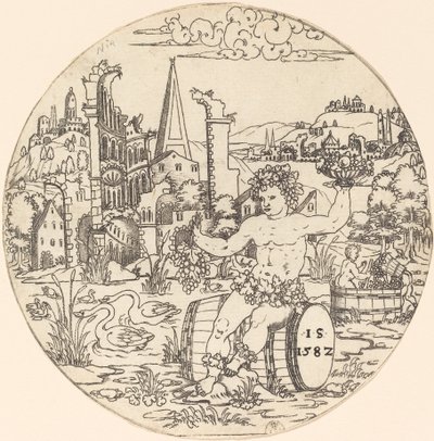 Bacchus assis dans un paysage - Master IS.