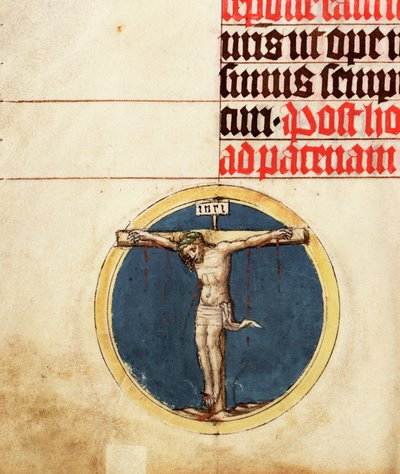 Petit rondeau avec le Christ crucifié - Master Michael