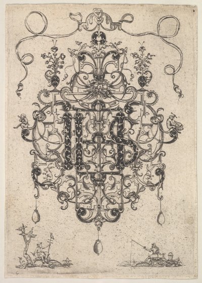 Conception pour un pendentif avec monogramme IHS, 1609 - Master PRK