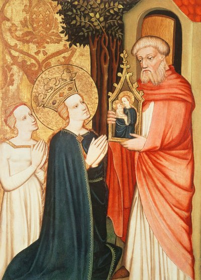 Un ermite avec une image de la Vierge Marie - Master of Bat