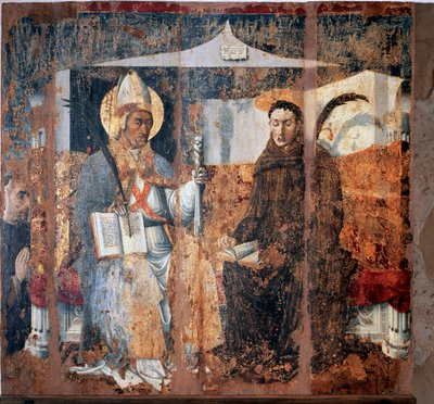 Saint Éleuthère de Tournai et Saint Placide (Fresque) - Master of Cesio