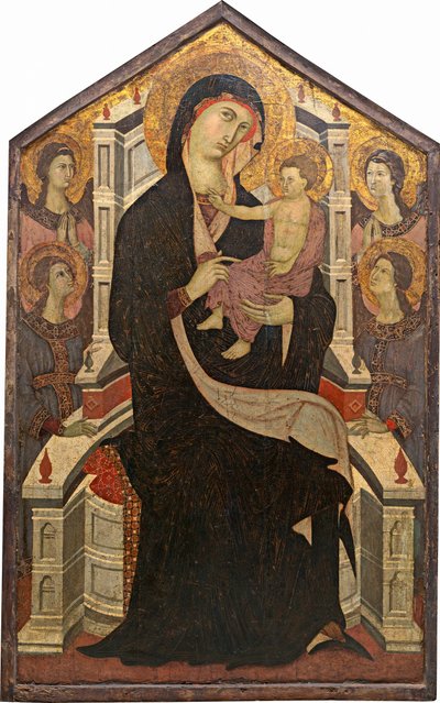 Maestà (Madone et enfant avec quatre anges) - Master of Citta di Castello
