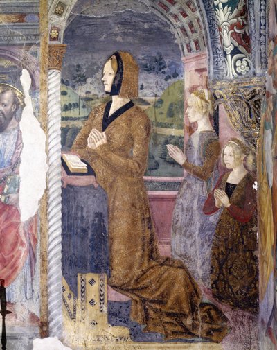 Italie, Région du Piémont, Serralunga di Crea, fresque dans la chapelle de la Basilique de Santa Maria Assunta - Master of Crea