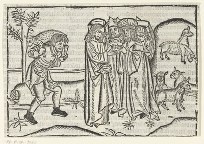 Parabole de la brebis perdue - Master of Delft (attributed to)