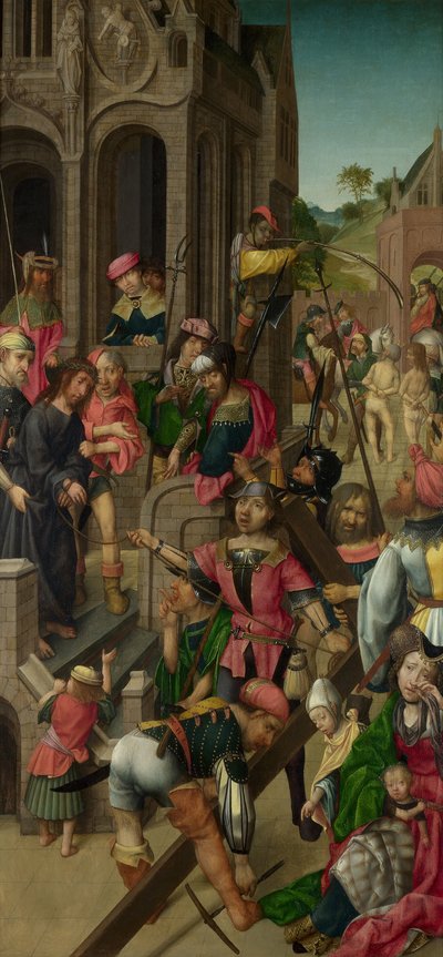 Christ présenté au peuple Triptyque : Scènes de la Passion du Christ, panneau gauche, vers 1510 - Master of Delft