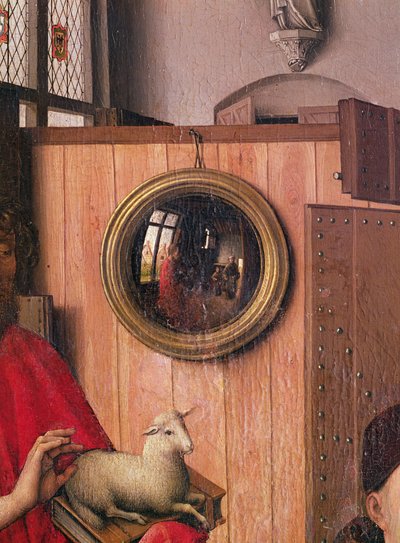 Saint Jean-Baptiste et le Donateur, Heinrich Von Werl, du Retable de Werl (détail) - Master of Flémalle