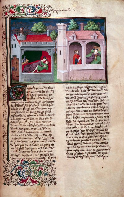 Scène galante : deux couples discutant - Master of Jean Mansel