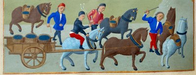 La vendange et le transport (détail) - Master of Jean Rolin II