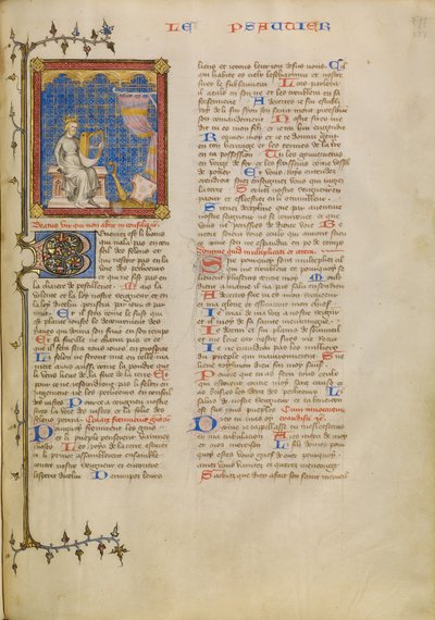 David avec des instruments de musique - Master of Jean de Mandeville