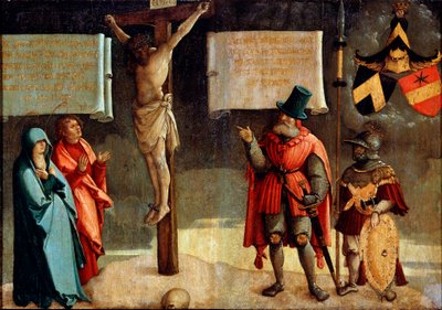 Crucifixion avec donateurs, 16e siècle - Master of Messkirch