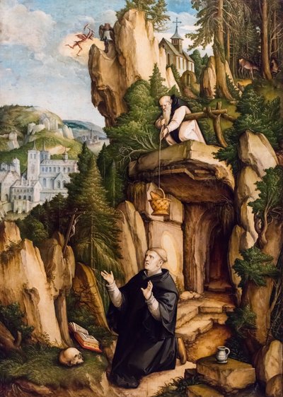 Saint Benoît en ermite priant, vers 1540 (Tempera et huile sur bois (tilleul)) - Master of Messkirch
