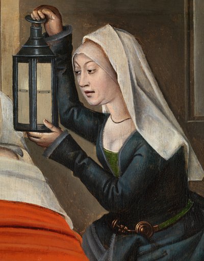 (détail) du Boucher Maléfique, du Retable de Saint-Nicolas - Master of The Legend of St. Lucy