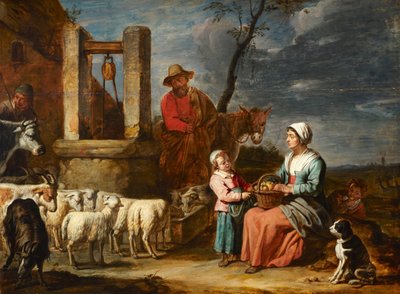 Famille de paysans au bord d