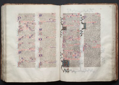 Le Missel de Gotha : Fol. 112v, Texte, vers 1375 - Master of the Boqueteaux