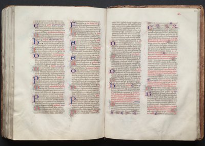 Le Missel de Gotha : Fol. 141v, Texte, vers 1375 - Master of the Boqueteaux