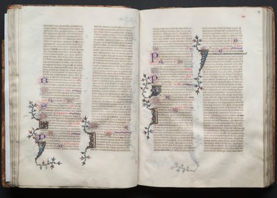 Le Missel de Gotha : Fol. 38v, Texte, vers 1375 - Master of the Boqueteaux