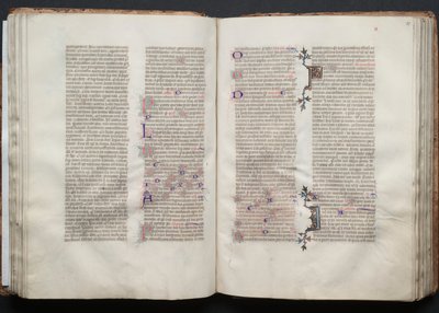 Le Missel de Gotha : Fol. 50r, Texte, vers 1375 - Master of the Boqueteaux