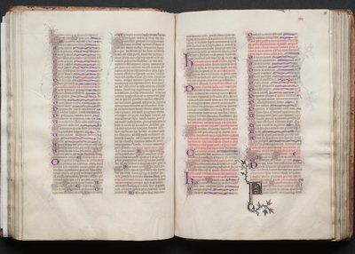 Le Missel de Gotha : Fol. 56r, Texte, vers 1375 - Master of the Boqueteaux