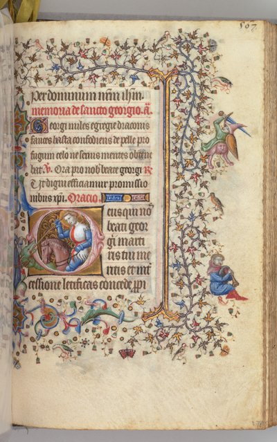 Heures de Charles le Noble, roi de Navarre 1361-1425, fol. 278r, Saint-Georges - Master of the Brussels Initials and Associates