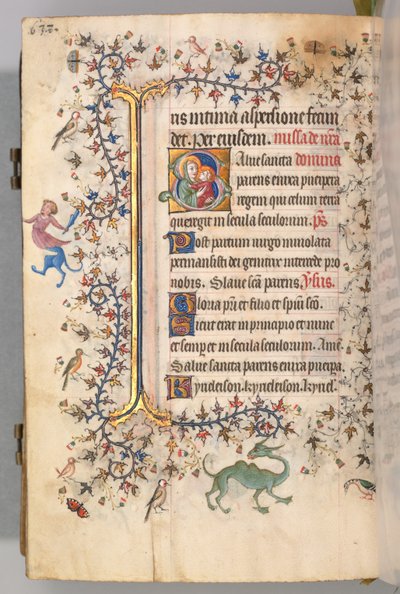 Heures de Charles le Noble, roi de Navarre 1361-1425, fol. 313v, Vierge et Enfant, vers 1405 - Master of the Brussels Initials and Associates