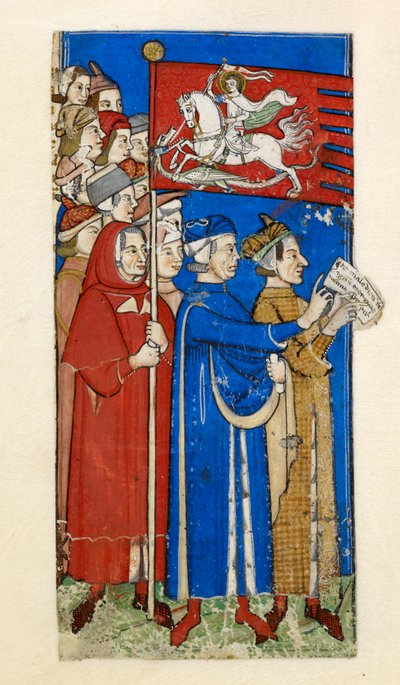Traité sur les vices et les vertus, Add MS 27695, f.10r, c.1330-40 - Master of the Cocharelli Codex