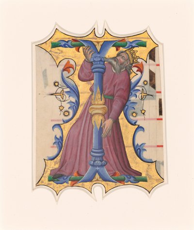 Initiale I avec David - Master of the Cypresses
