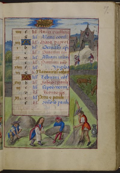 Page de calendrier pour juin. En haut, Cancer, des 