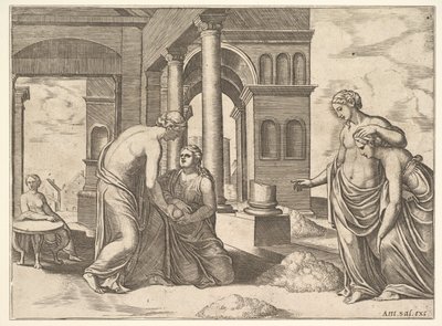 Planche 22 : Vénus ordonnant à Psyché de trier un tas de grains, de la 