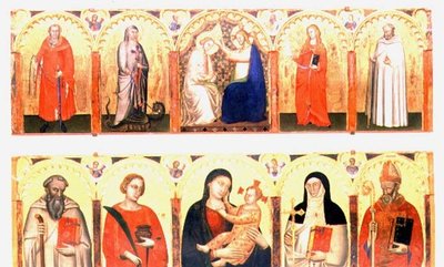 Couronnement de la Vierge avec saints - Master of the Dominican Effigies