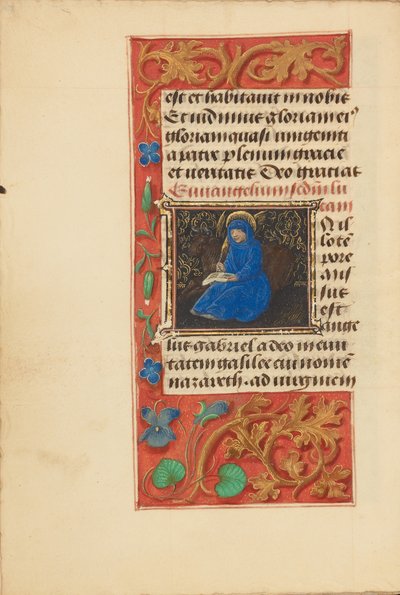 Initial I : Saint Luc - Master of the Dresden Prayer Book