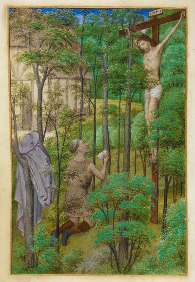 Saint Jérôme dans le désert. - Master of the Dresden Prayer Books