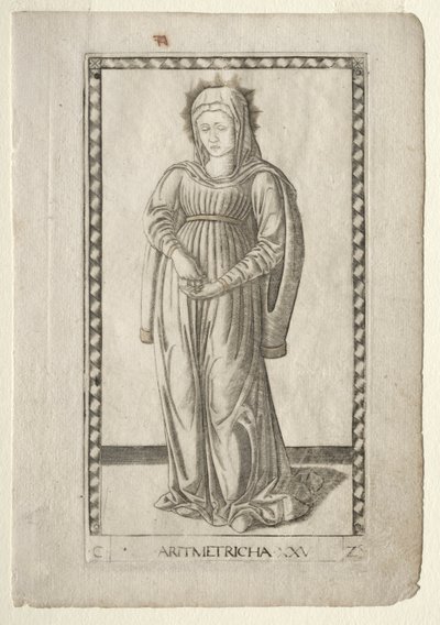 Arithmétique (de la série Tarocchi, C: Arts Libéraux, #25) - Master of the E Series Tarocchi