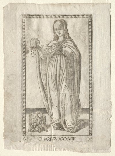Charité (de la série Tarocchi, B: Principes Cosmiques & Vertus, #38) - Master of the E Series Tarocchi