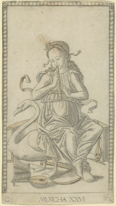 Musique, planche 26 de Arts et Sciences - Master of the E Series Tarocchi