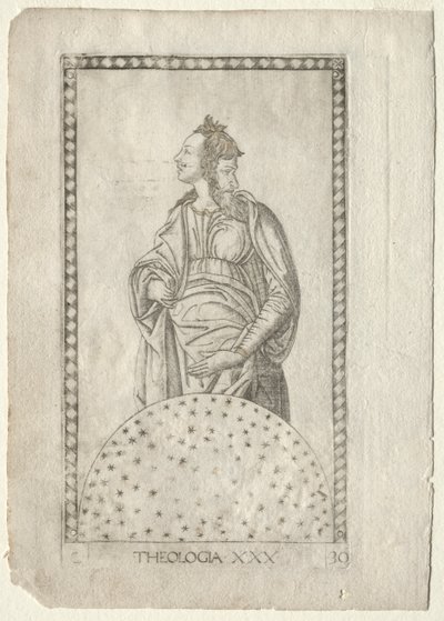Théologie de la série Tarocchi, série C : Arts Libéraux, #30, avant 1467 - Master of the E Series Tarocchi