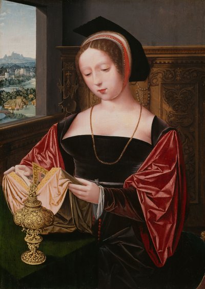 Une dame lisant (Sainte Marie-Madeleine), vers 1530 - Master of the Female Half Lengths