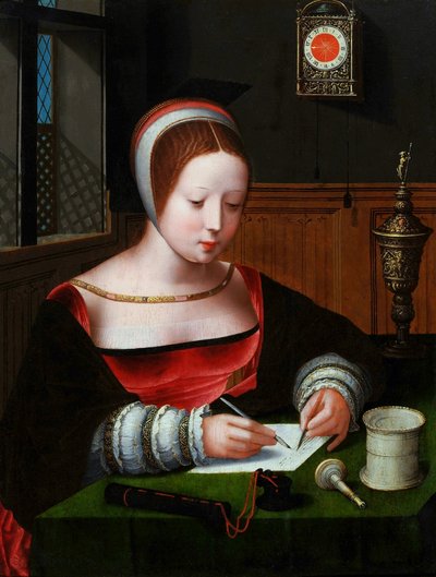 Marie-Madeleine écrit. - Master of the Female Half Lengths