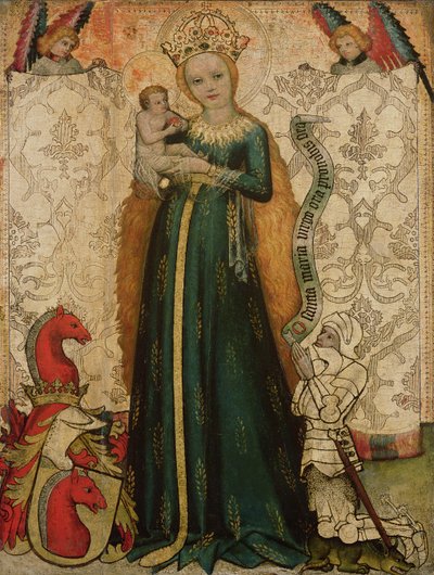 Madone et enfant avec des épis de maïs, 1440-50 - Master of the Hallein Altarpiece