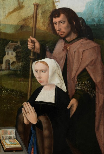 (détail) du Donateur, panneau droit du Triptyque de la Vierge et l